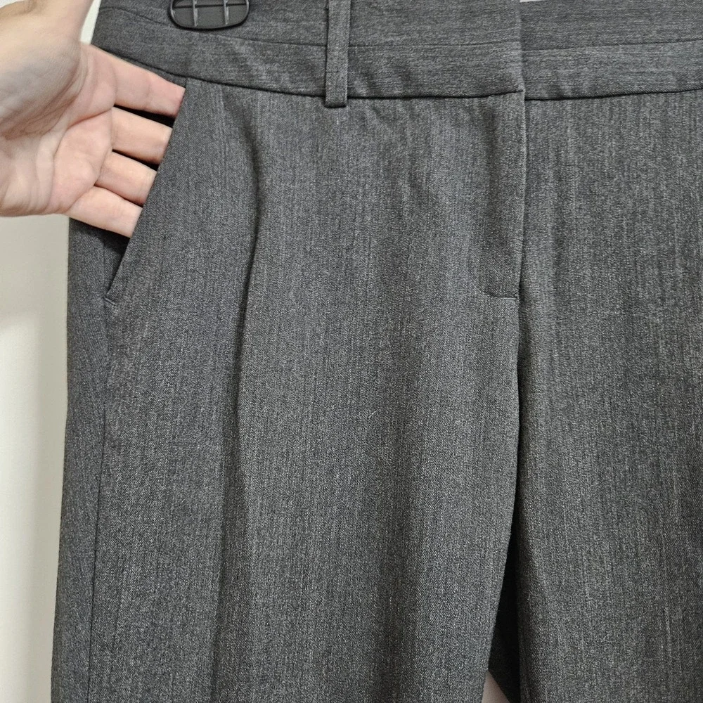 Michael Kors Dress Pants Women 4 Gray Slim Trousers Stretch Office Workwear Note